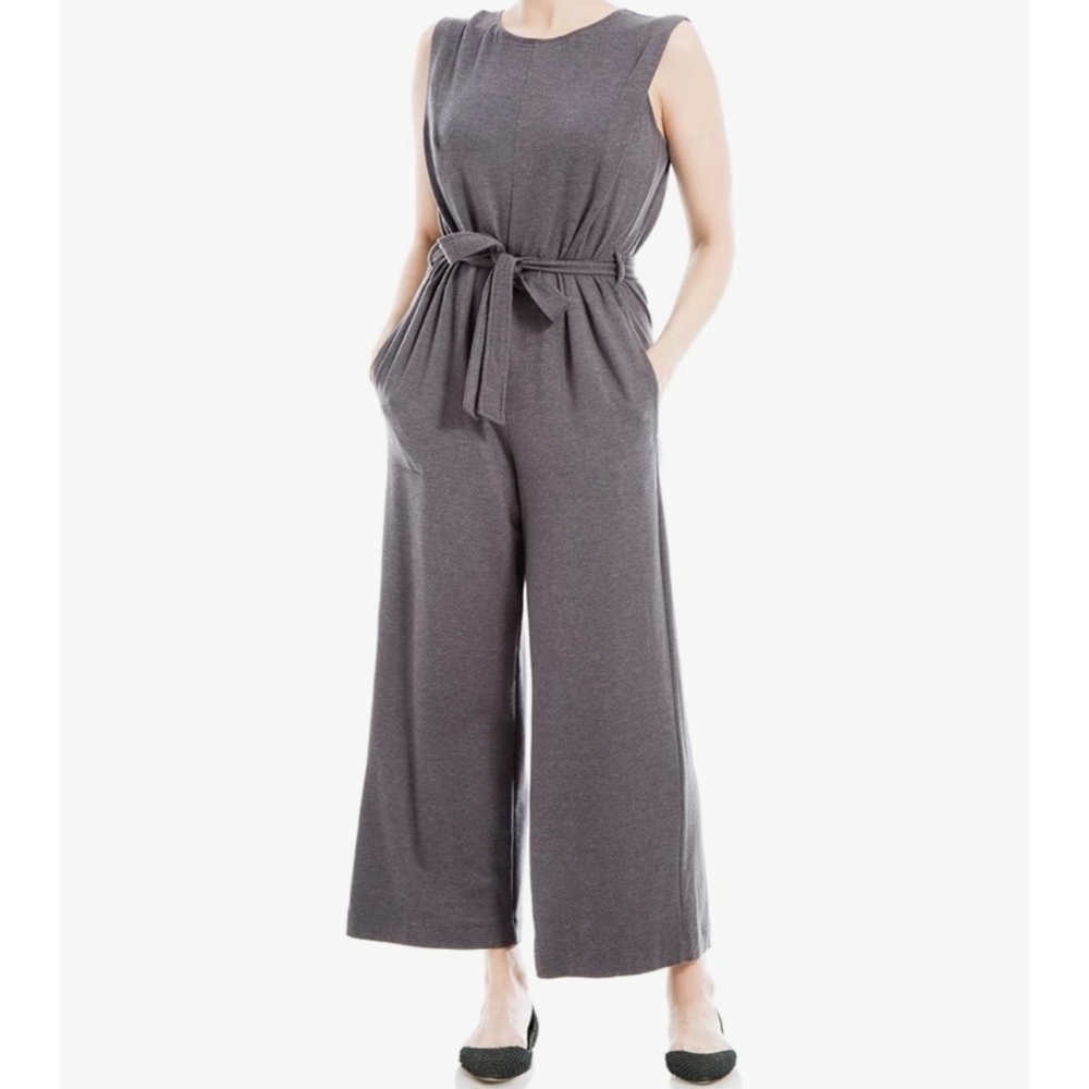 Max Studio Sage Green French Terry Women's Jumpsuit